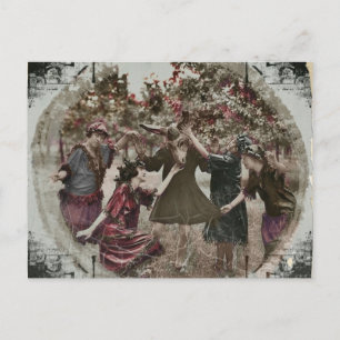 Vintage Sommerfeier Einladungspostkarte