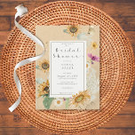 Vintage Sommersonnendusche Einladung Postkarte<br><div class="desc">Dieses Brautparty-Design zeichnet sich durch einen wunderschönen Rahmen von weichen Aquarellfarben-Sonnenblumen und anderen Sommerfloralen auf einem weichen Buttergelb bedrückten Hintergrund aus. Es ist romantisch mit einer Touch von Vintag. Erstellt von der einfachen Farmhouse Press.</div>