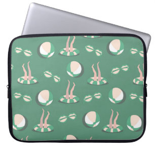 Vintage Sommerthemensymbole - nahtlose Wiederholmu Laptopschutzhülle