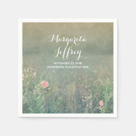 Vintage Sommerwiese Hochzeitspapiere Servietten