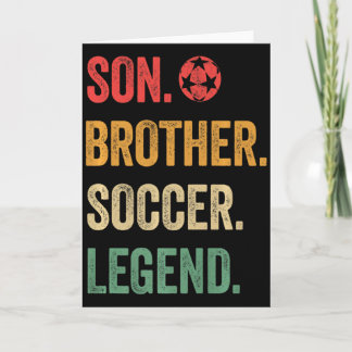 Vintage Son Brother Soccer Legend Retro Boys Socc  Karte