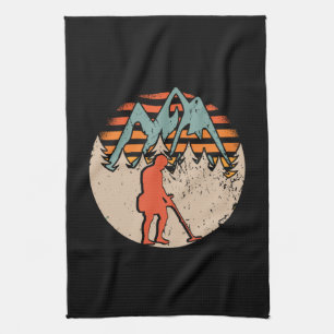 Vintage Sondeln-Metalldetektorin Geschirrtuch