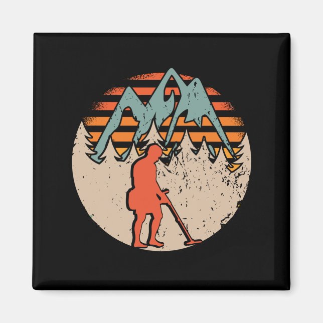 Vintage Sondeln-Metalldetektorin Magnet (Vorne)