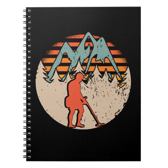 Vintage Sondeln-Metalldetektorin Notizblock (Vorderseite)