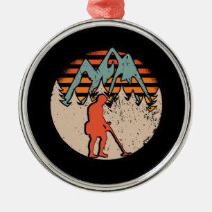 Vintage Sondeln-Metalldetektorin Ornament Aus Metall