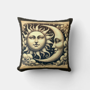 Vintage Sonne & Mond Kissen