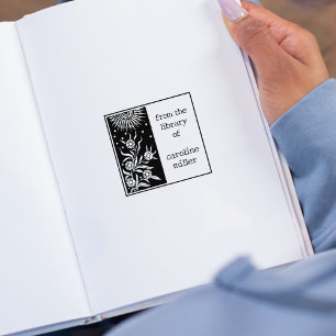 Vintage Sonne und Blume aus der Bibliothek von Gummistempel