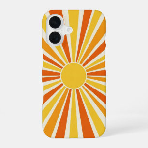 Vintage-Sonnenausbruch iPhone 16 Hülle