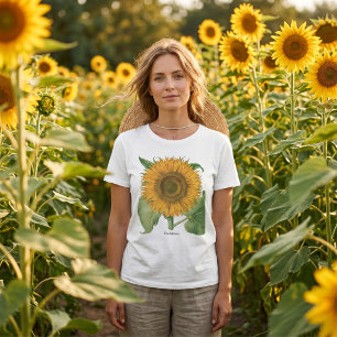 Vintage Sonnenblume Blume von Basilius Besler T-Shirt