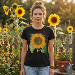 Vintage Sonnenblume Blume von Basilius Besler T-Shirt