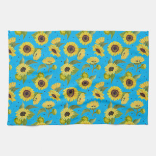 Vintage Sonnenblume Bouquet Muster Geschirrtuch