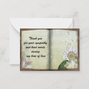 Vintage Sonnenblume Danke Karte