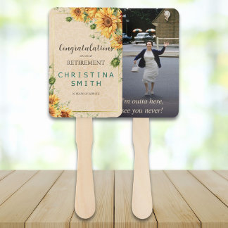 Vintage Sonnenblume Elegantes Sommerruhestand Part Fächer