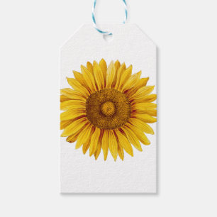 Vintage-Sonnenblume glückliche Blume Geschenkanhänger