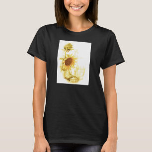 Vintage Sonnenblume im Licht T-Shirt
