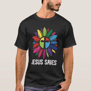 Vintage Sonnenblume Jesus Rette meinem Gott, Herrn T-Shirt