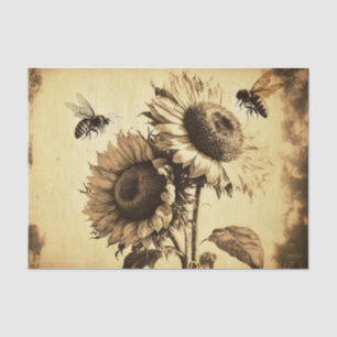 Vintage Sonnenblume Seidenpapier