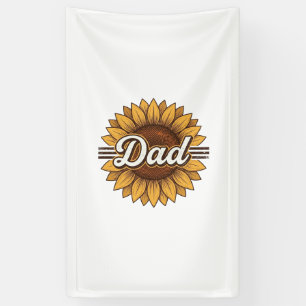 Vintage-Sonnenblumen-Ätz-Shirt-Design für Väter_1 Banner