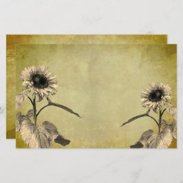 Vintage Sonnenblumen Briefpapier