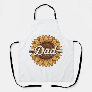 Vintage-Sonnenblumen-Hemd-Design für den Vater_1 Schürze