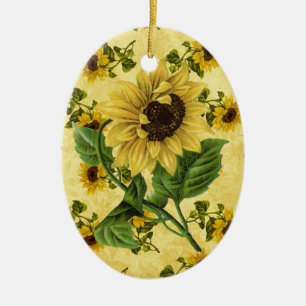 Vintage Sonnenblumen Keramikornament