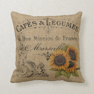 Vintage Sonnenblumen Kissen