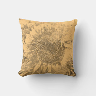 Vintage-Sonnenblumen-Kunstwerk #2 - Kissen