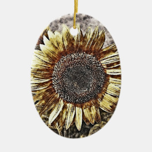 Vintage-Sonnenblumen-Kunstwerk #4 - Ornamente