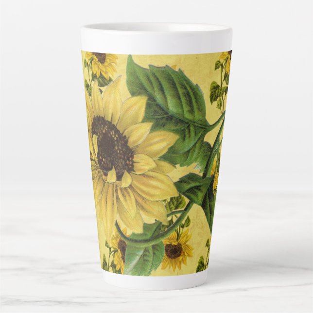 Vintage Sonnenblumen Milchtasse (Vorderseite)