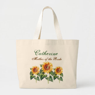 Vintage-Sonnenblumen Mutter der Braut benutzerdefi Jumbo Stoffbeutel