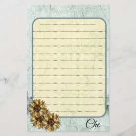 Vintage-Sonnenblumen-Schreibwaren im individuellen Briefpapier