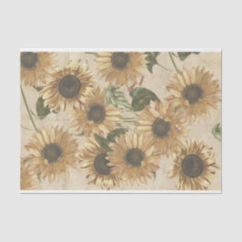 Vintage Sonnenblumen Seidenpapier