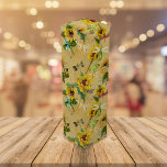 Vintage Sonnenblumen und Libellen-Geschenkboxen Weinbox<br><div class="desc">Das stilvolle Design besticht durch Vintage Sonnenblumen mit einer Vielzahl an Libellen auf hellbraunem/bräunlichem Hintergrund</div>