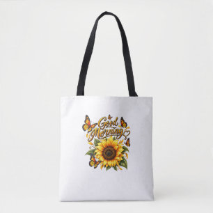 Vintage-Sonnenblumen- und Schmetterlinge-Umhängeta