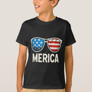 Vintage-Sonnenbrille amerikanische Flagge 4. Juli T-Shirt