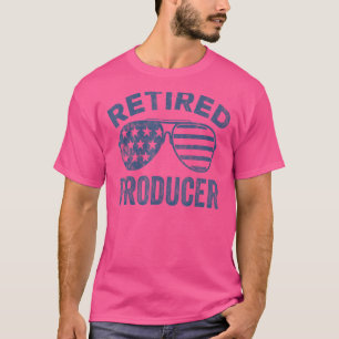 Vintage Sonnenbrille im Ruhestand US-Flagge Männer T-Shirt