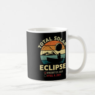 Vintage-Sonnenfinsternis 2024 Totalität Angeln Apr Kaffeetasse