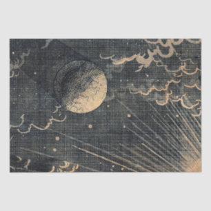 Vintage Sonnenfinsternis Mondwolken Seidenpapier