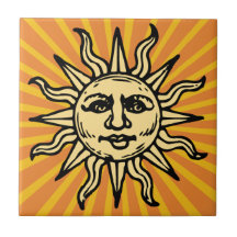 Vintage-Sonnenlicht-Keramikfliese