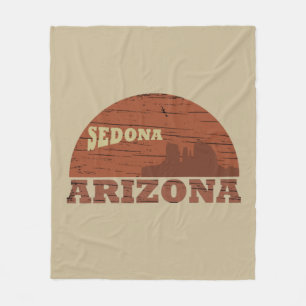Vintage-Sonnenuntergang Arizona Sedona Fleecedecke