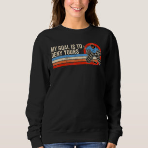 Vintage-Sonnenuntergang-Eishockey-Torwart Mein Zi Sweatshirt