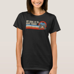 Vintage-Sonnenuntergang-Eishockey-Torwart Mein Zi T-Shirt