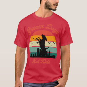Vintage Sonnenuntergang Funny Groom Hunde nicht Ki T-Shirt