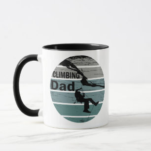 Vintage-Sonnenuntergang Kletterpapa  Tasse