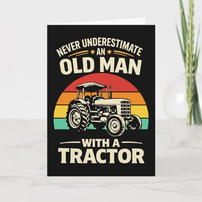 Vintage-Sonnenuntergang Landwirtschaft Unterschätz Karte (Vorderseite)