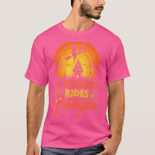 Vintage-Sonnenuntergang Mein Boerboel-Hund fährt S T-Shirt