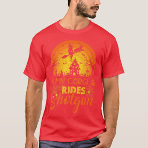 Vintage-Sonnenuntergang Mein Corgi-Hund fährt Beif T-Shirt