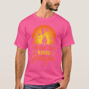 Vintage-Sonnenuntergang Mein rauer Collie-Hund fäh T-Shirt