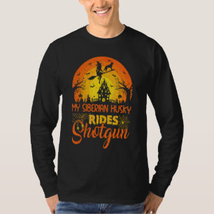 Vintage Sonnenuntergang Mein Sibirischer Husky Hun T-Shirt