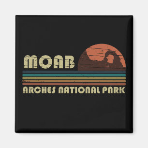 Vintage-Sonnenuntergang Moab Utah - Arches Nationa Magnet